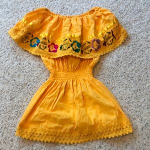 Mustard color embroidered blouse